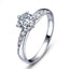silver shiny zircon rings
