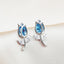 Silver rose Crystal Earrings