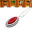 Double Layer Rhombus Red Stone Set
