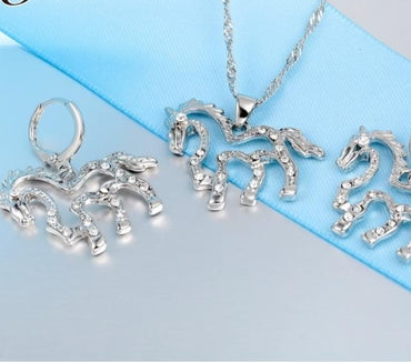 Crystal Horse Pendant