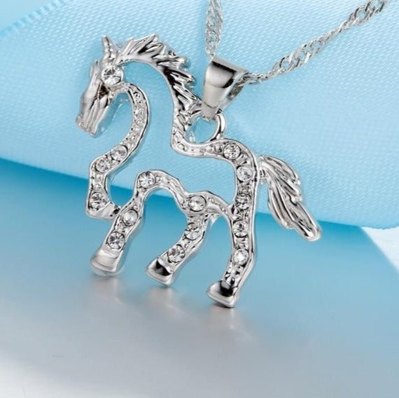 Crystal Horse Pendant