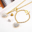 Heart Necklace Earrings Jewelry Set