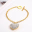 Heart Necklace Earrings Jewelry Set