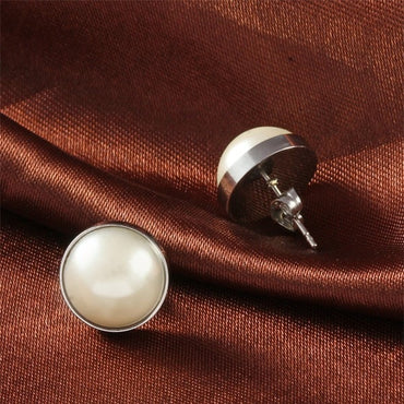 Stainless Steel Pearl Earrings