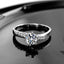 silver shiny zircon rings