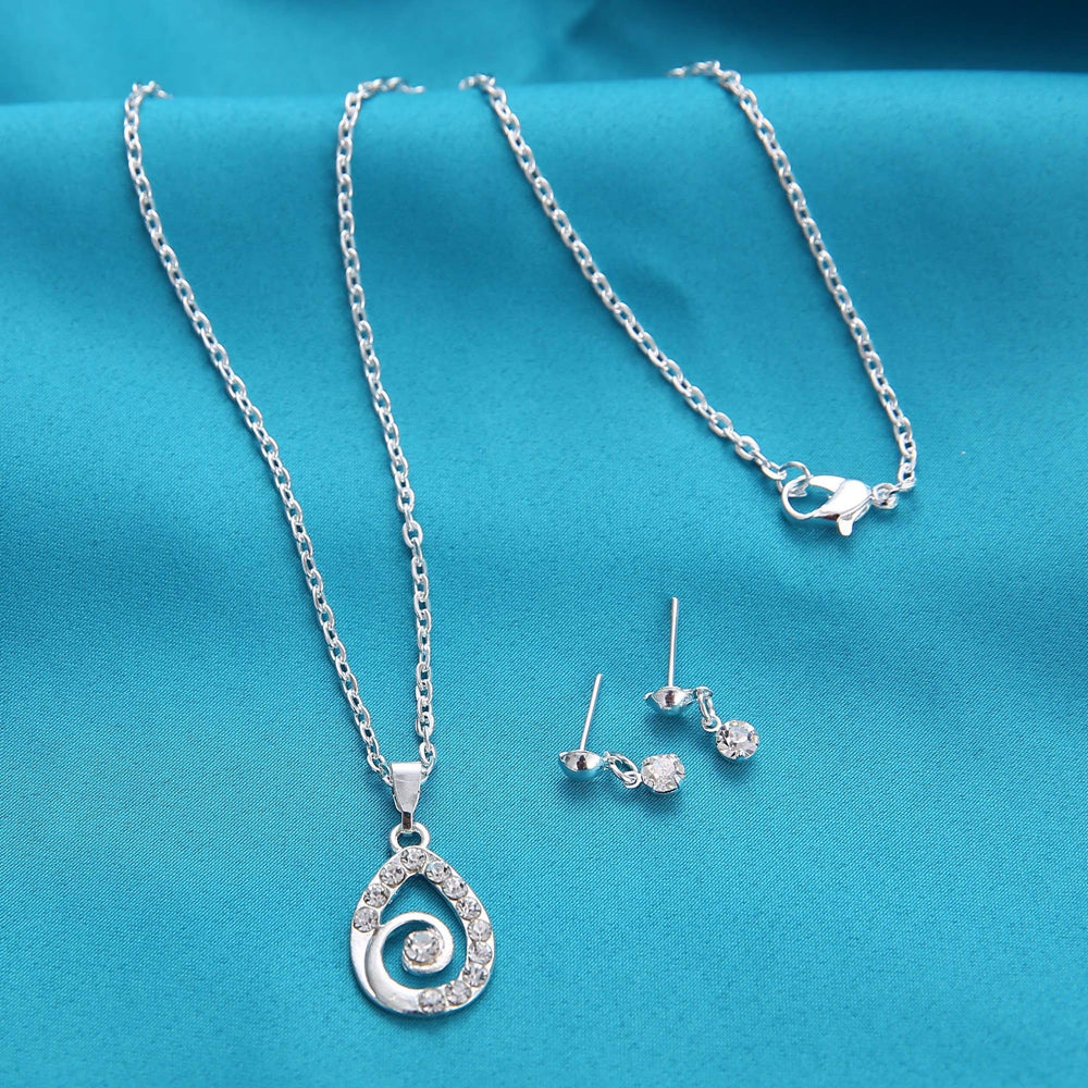 Crystal Silver Jewelry Sets