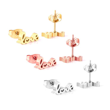 "Love" Stainless Steel Earrings