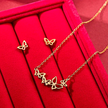 Stainless Steel Hollow Butterfly Pendent