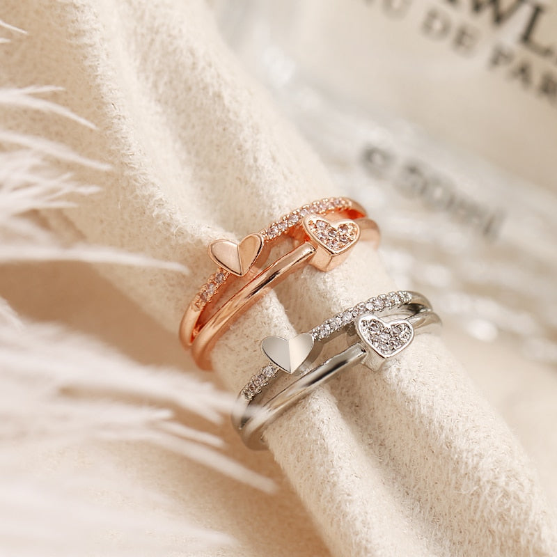 Double Heart Ring