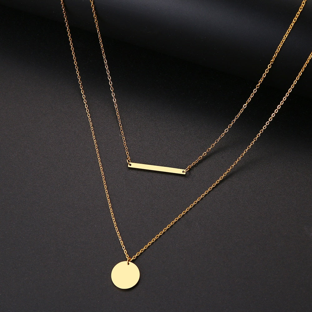 Round and Stick Stainless Steel Pendant