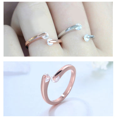 Rotating Zircon Engagement Rings