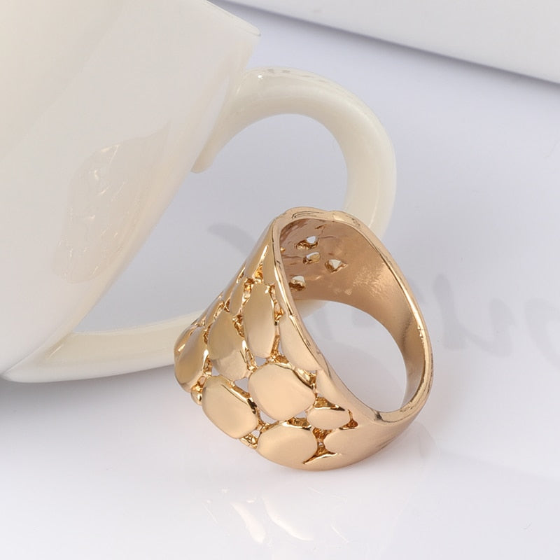 Wide Gold Cocktail Ring