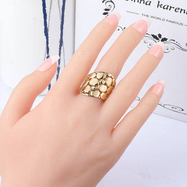 Wide Gold Cocktail Ring