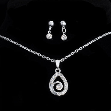 Crystal Silver Jewelry Sets