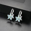 Cubic Zirconia Flower Stud Earrings