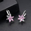 Cubic Zirconia Flower Stud Earrings