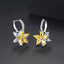 Cubic Zirconia Flower Stud Earrings