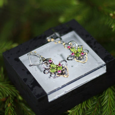 Olivine Crystal Jewellery Set