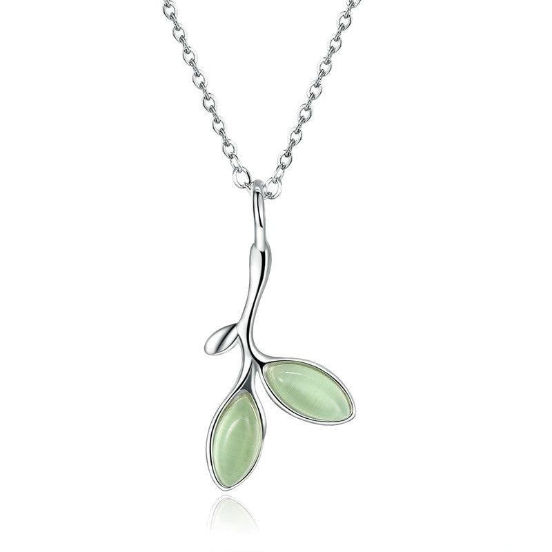 Silver Tree Leaves Jewelry Sets