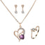 purple crystal Jewelry Set