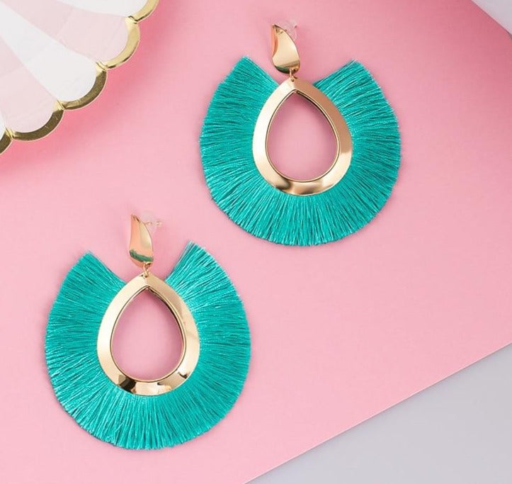 Big Tassel Drop Earrings