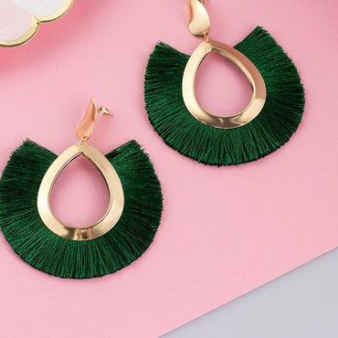 Big Tassel Drop Earrings