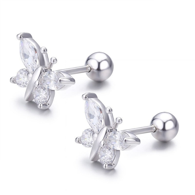 Pink Stud Earrings
