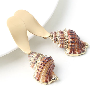 Natural Shell Drop Earrings Jewelry