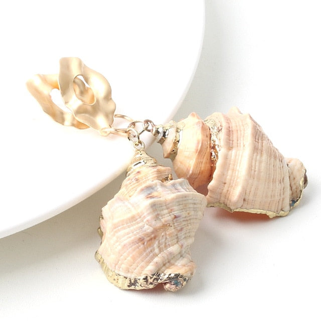 Natural Shell Drop Earrings Jewelry