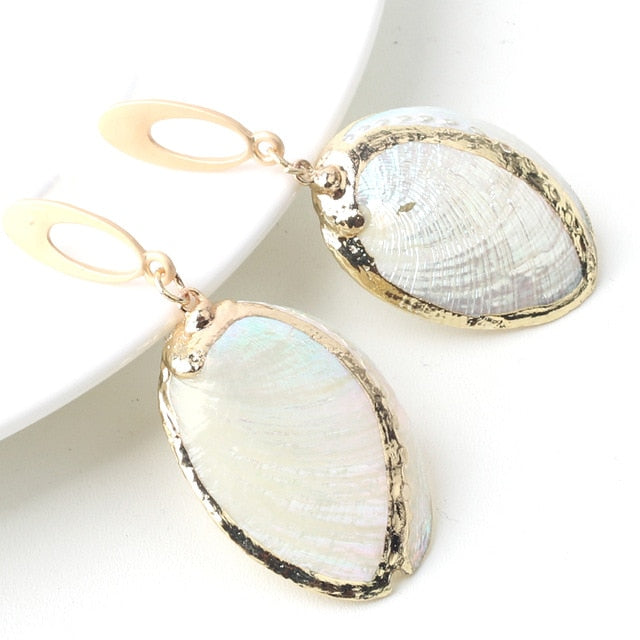 Natural Shell Drop Earrings Jewelry