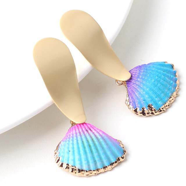 Natural Shell Drop Earrings Jewelry