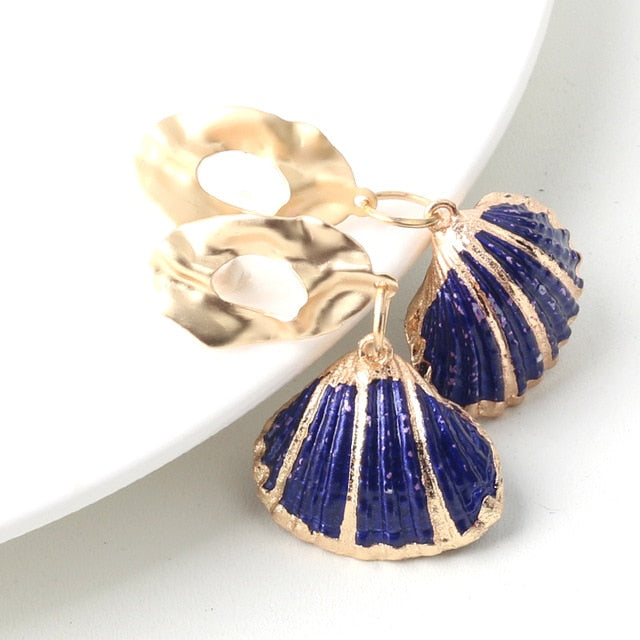 Natural Shell Drop Earrings Jewelry