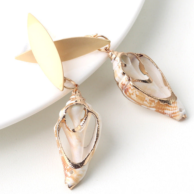 Natural Shell Drop Earrings Jewelry