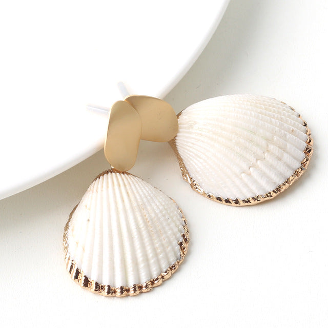 Natural Shell Drop Earrings Jewelry