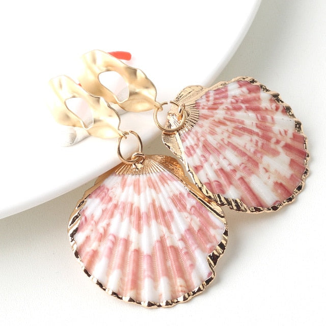Natural Shell Drop Earrings Jewelry
