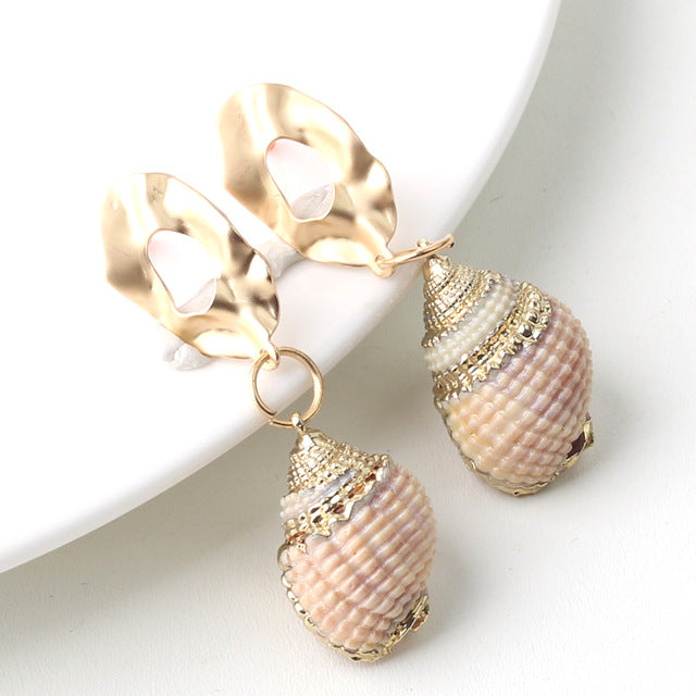 Natural Shell Drop Earrings Jewelry