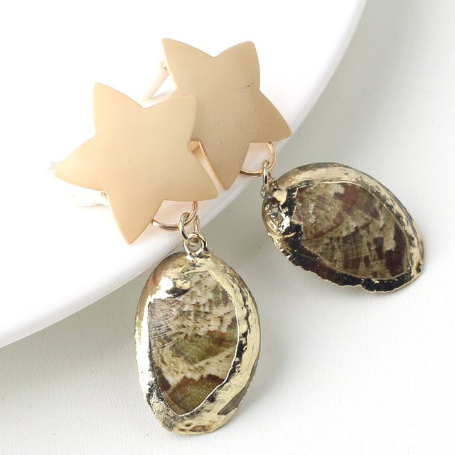 Natural Shell Drop Earrings Jewelry