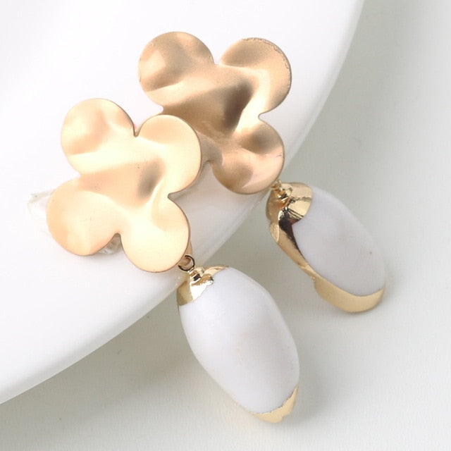 Natural Shell Drop Earrings Jewelry
