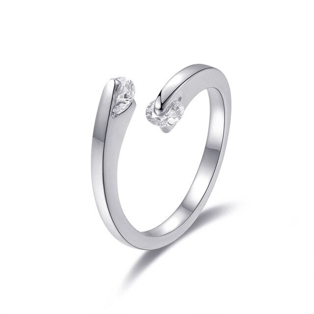Rotating Zircon Engagement Rings