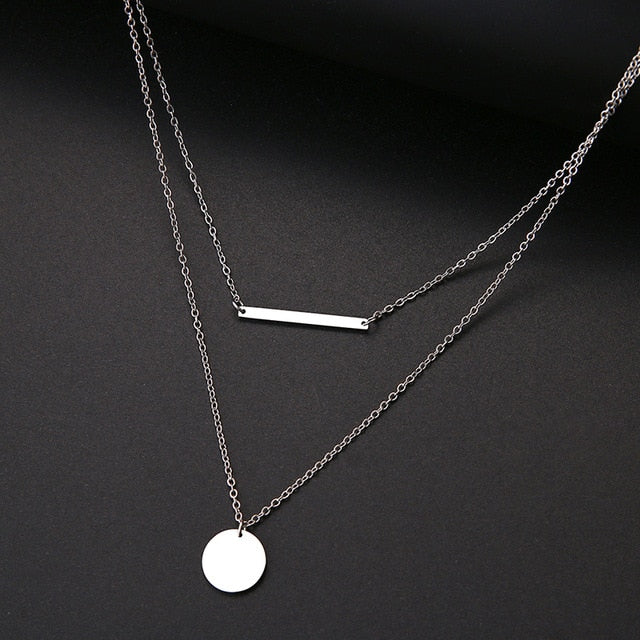 Round and Stick Stainless Steel Pendant