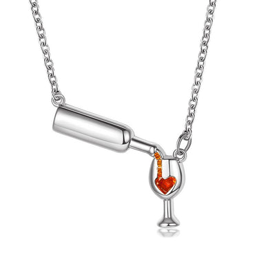 Wine Bottle & Glass Pendant