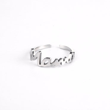 Mama Letter Ring