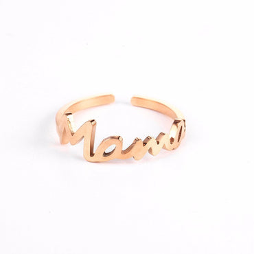 Mama Letter Ring