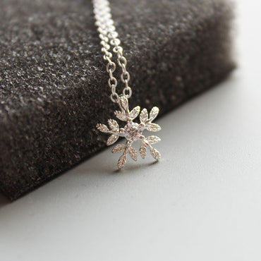 Silver Crystal Snowflake Set