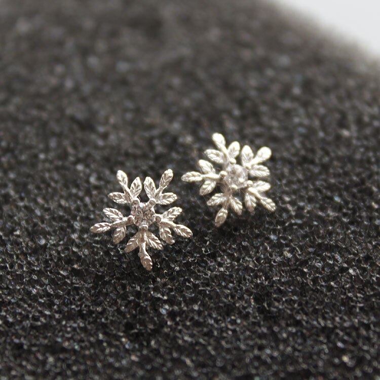 Silver Crystal Snowflake Set