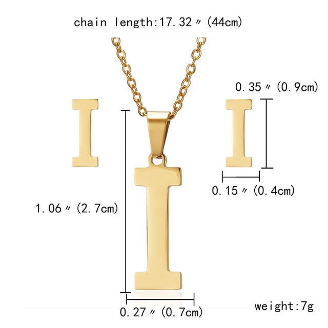 26 Letters Jewelry Set