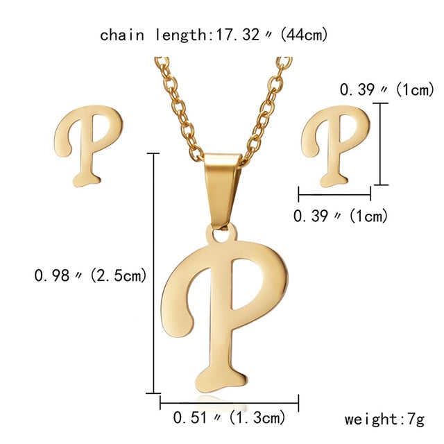 26 Letters Jewelry Set