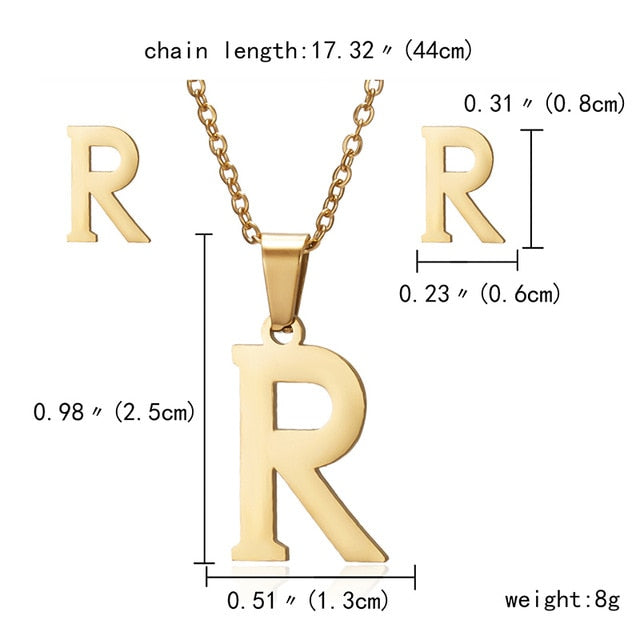 26 Letters Jewelry Set