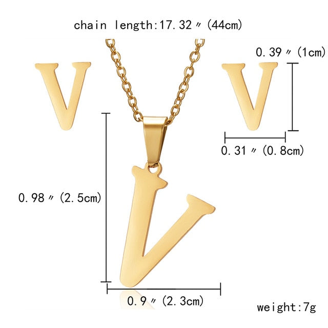 26 Letters Jewelry Set