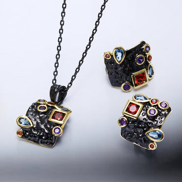 Colorful Square Jewellery Set